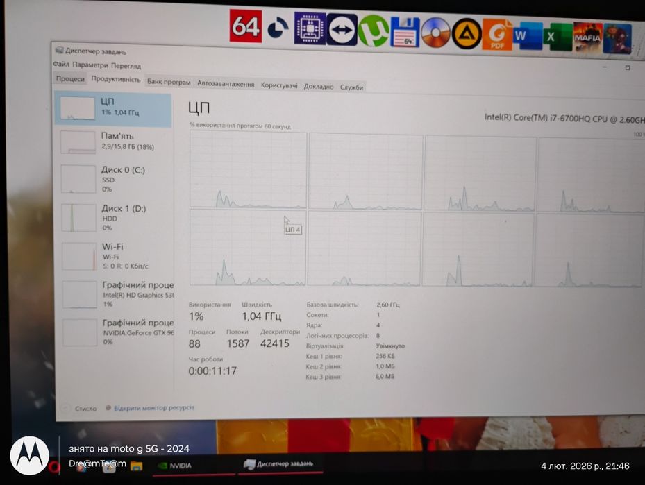 Ігровой потужний Ноутбук DELL Inspiron 15 7559 15.6" 4K i7