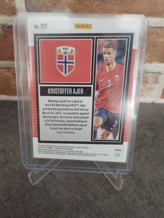 Panini 2022-23 score fifa soccer kristoffer ajer  /55 numbered