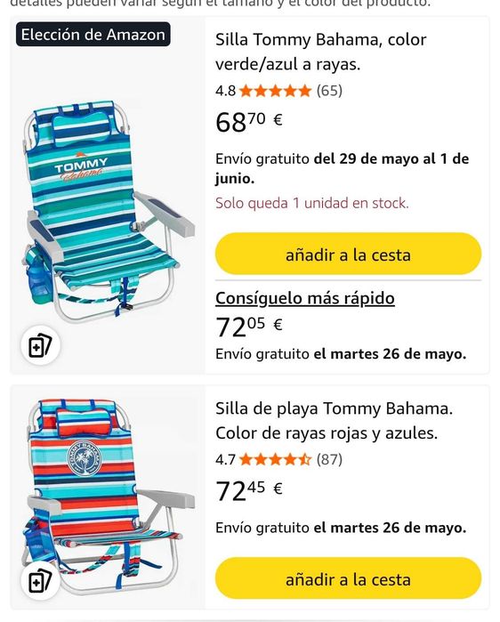 Cadeira de praia Tommy