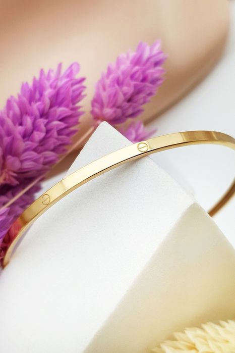 Bransoletka złota. Nowa. Bangle. Sztywna. Koło