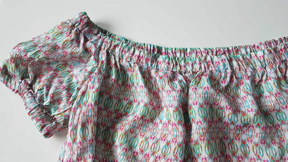 Top krótki hiszpanka crop odkryte ramiona S