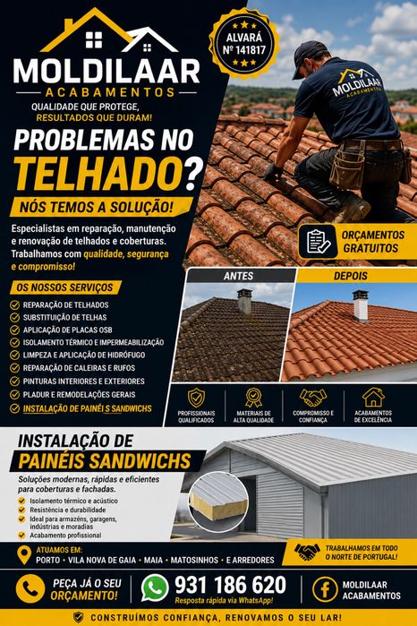 TELHADOS RENOVACÃO E MANUTENCÃO