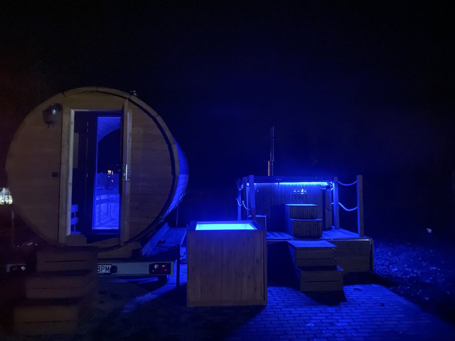 Wiosna, domek Czapla Poleski Park, balia,sauna, cisza