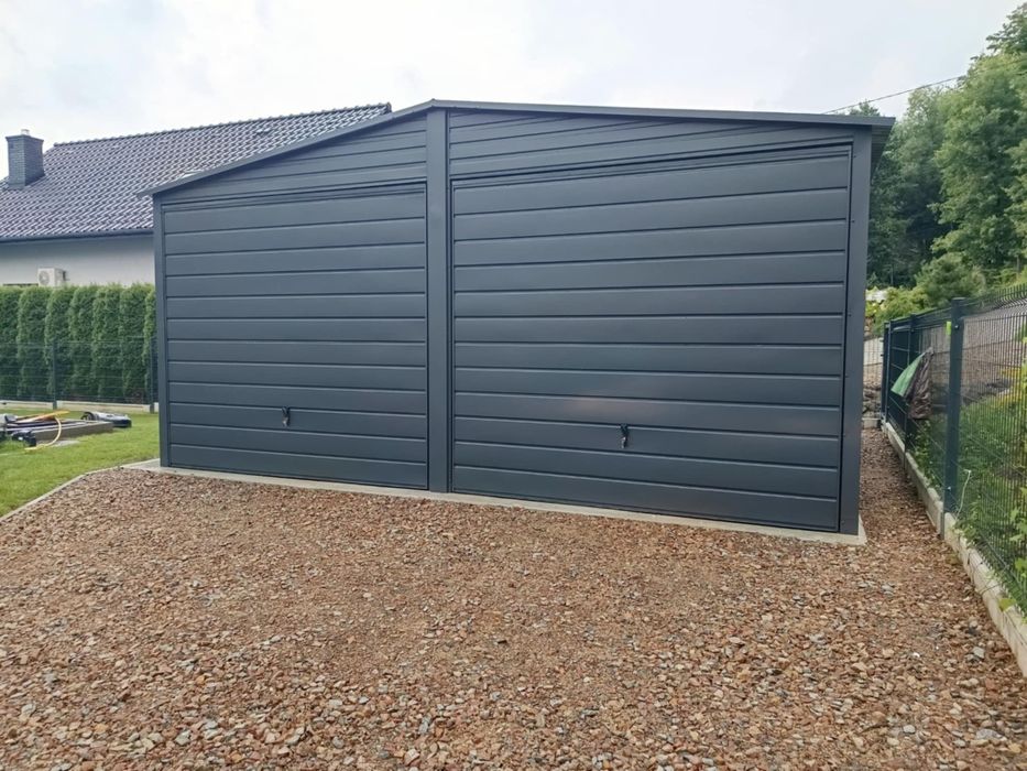 Garaż blaszany wysoki na busa  garaże blaszane 8x6 7x6 9x5