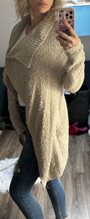 Długi sweter narzutka kardigan Primark S