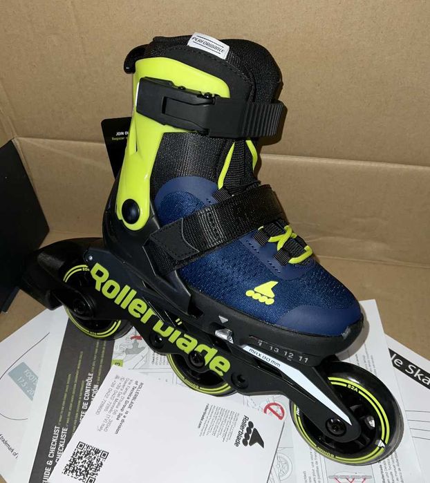 Ролики Rollerblade Microblade 3WD (blue-lime)