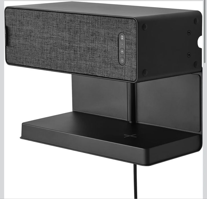 SYMFONISK półka z ładowarką bezprzewodową, czarna z IKEA