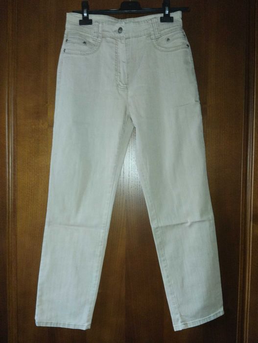 Calças de ganga beje