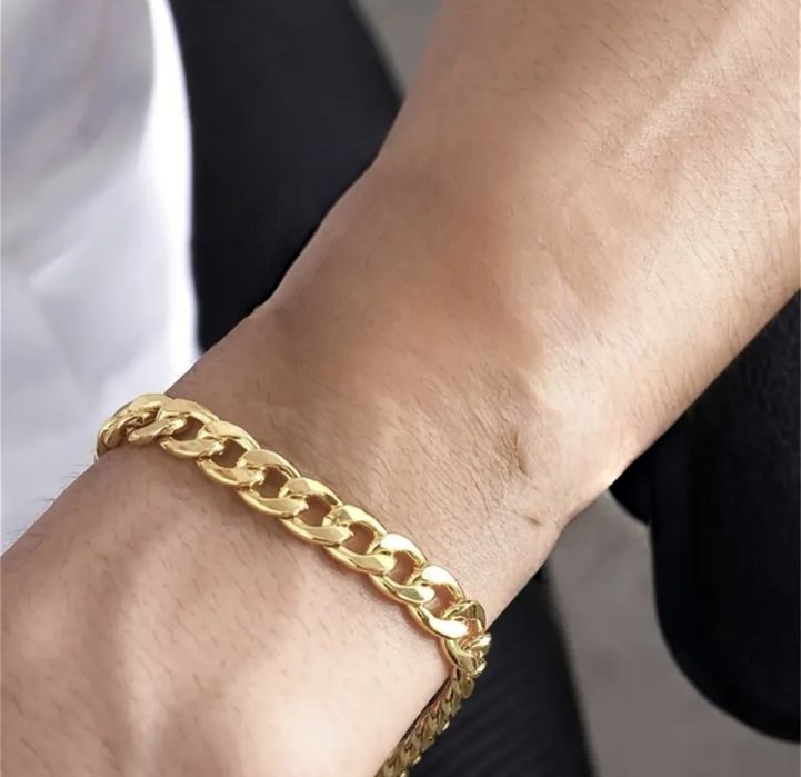 Conjunto Colar e Pulseira Leão Dourado