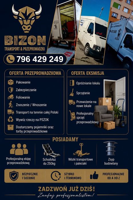 Transport * Przeprowadzki *PL*UE . Wywóz mebli * utylizacja * pszok*