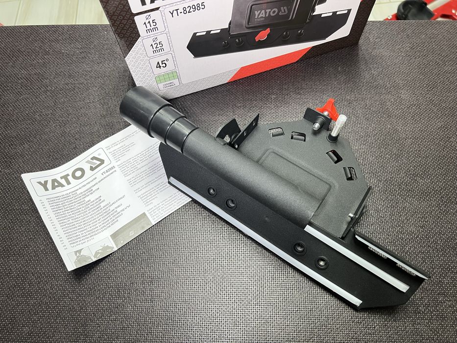 Заусовщик плитки под 45° Слайдер YATO Польша + подключение пылесоса