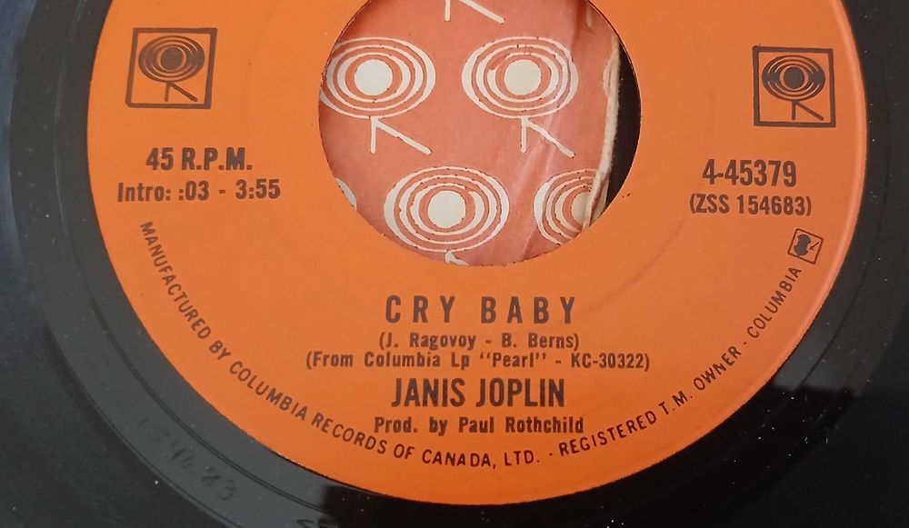 Janis Joplin -  Cry Baby / Mercedes Benz (Vinil 7")