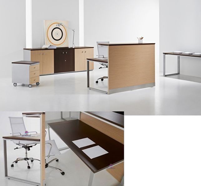 Balcão Receção estrutura metálica tampos madeiras várias medidas Novo