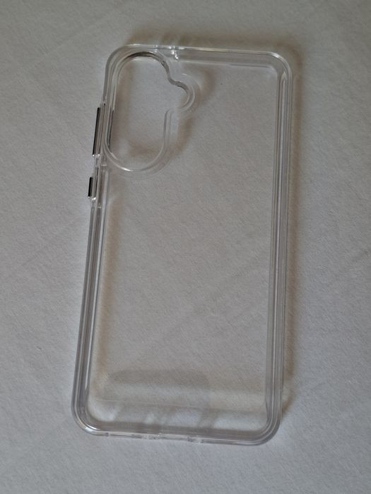 Capa transparente com botões prateados para Samsung A36 / A37 / A56