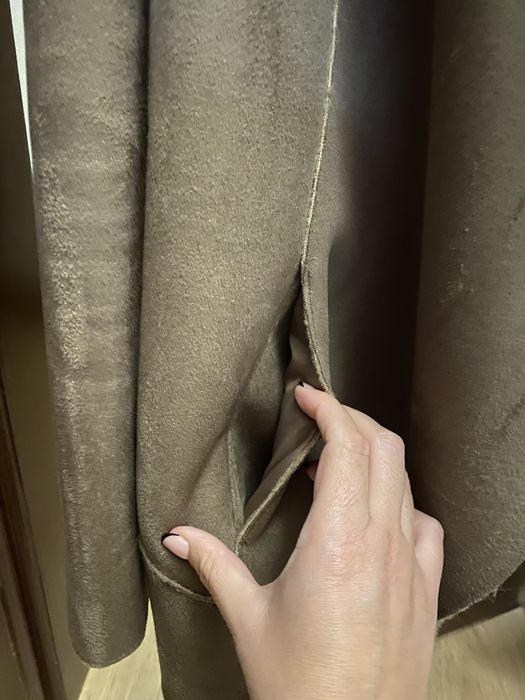 Casaco camel de Pêlo Pull & Bear