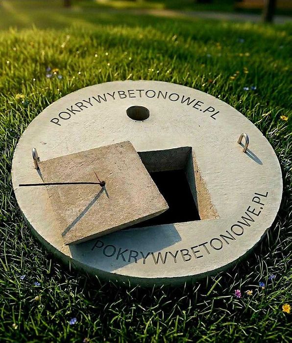 Pokrywa betonowa 105 cm otwór na pompę i abisynkę WYSYŁKA