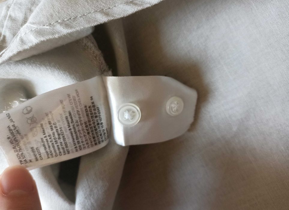 Męska lniana koszula, H&M, rozmiar M