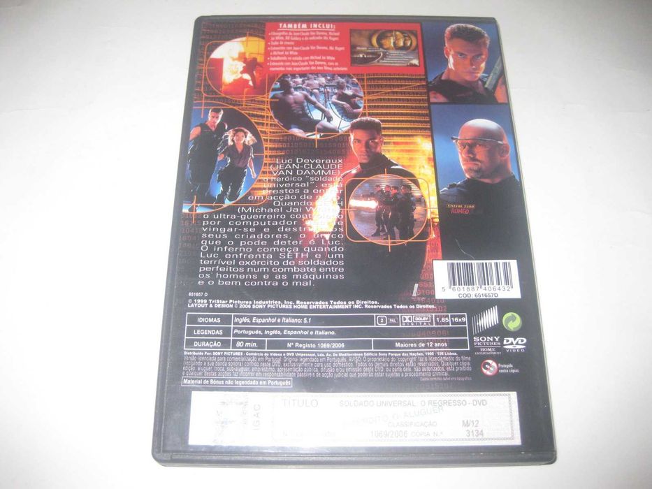 DVD "Soldado Universal: O Regresso" com Van Damme