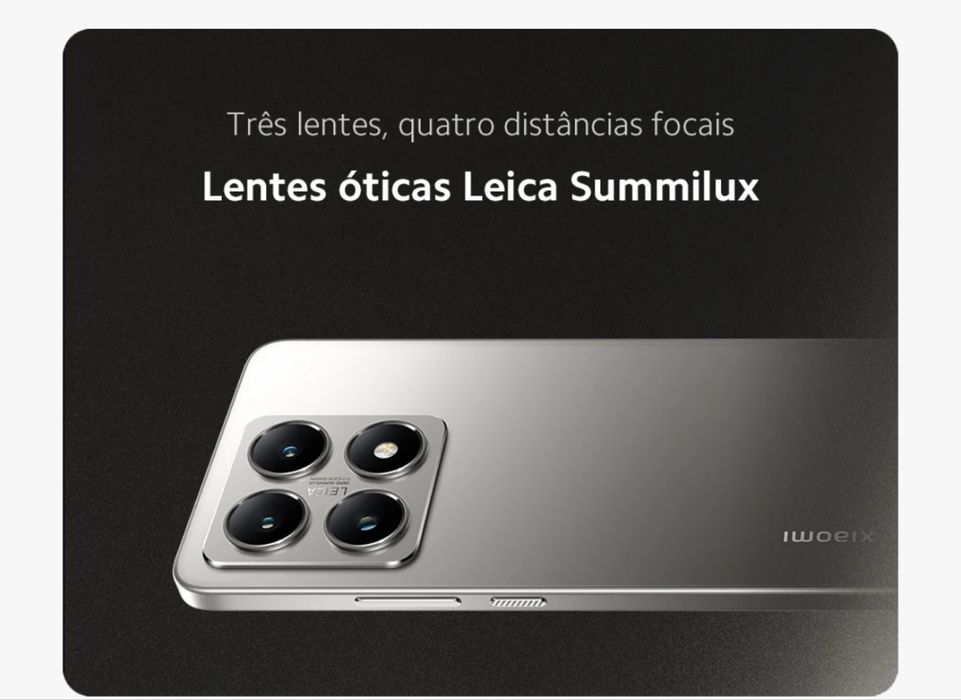 Xiaomi 14T com carregador e duas capas