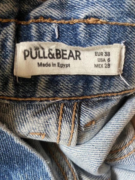 Jeansy z wysokim stanem Pull&Bear 38/m niebieskie