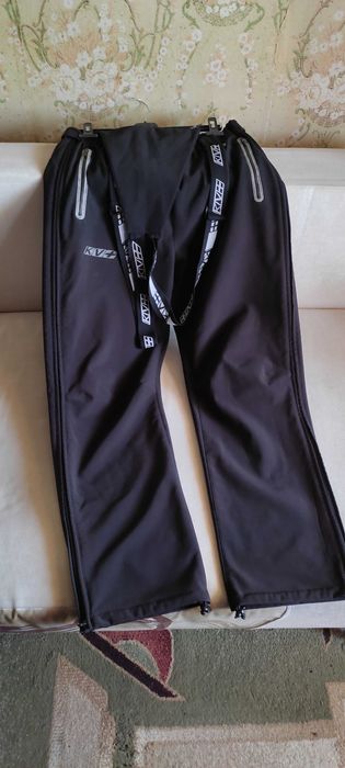 Зимние лыжные теплые брюки с подтяжками xxl