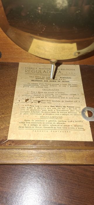 Relógio antigo Reguladora de Famalicão