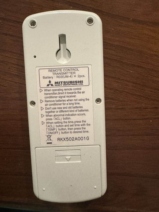 Comando de ar condicionado mitsubishi