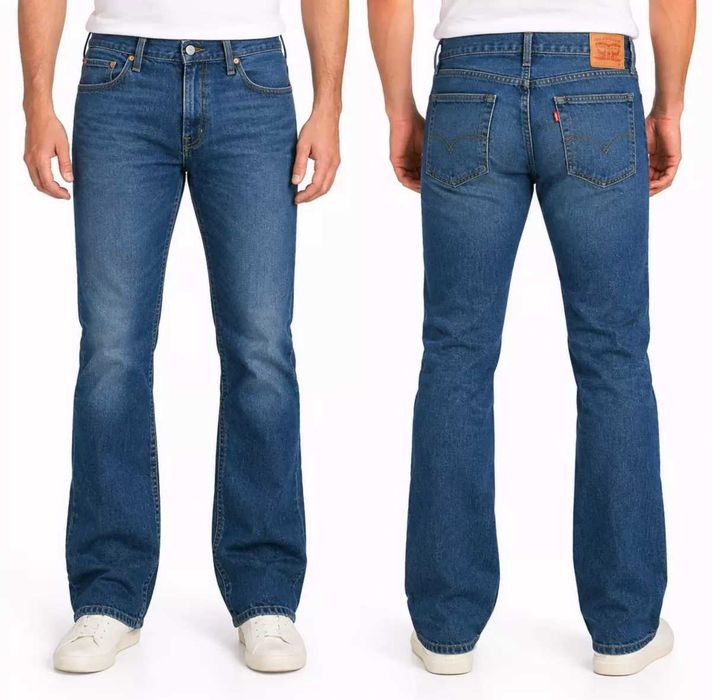 Nowe męskie jeansy Levi's 527 -Slim Bootcut oryg. Levisy grube W38/L32