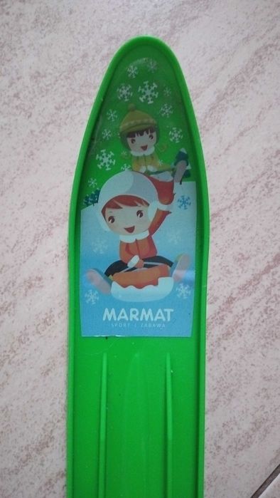 Narty i kijki do nauki zapinane na buty