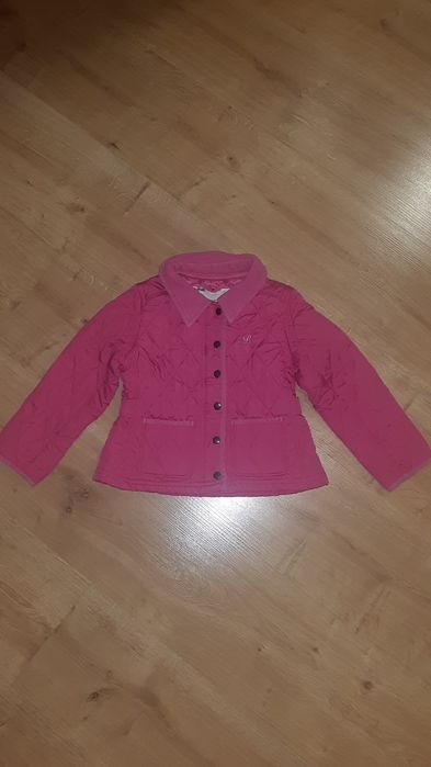 Kurtka wiosenna 104 kurteczka H&M pikowana różowa płaszczyk