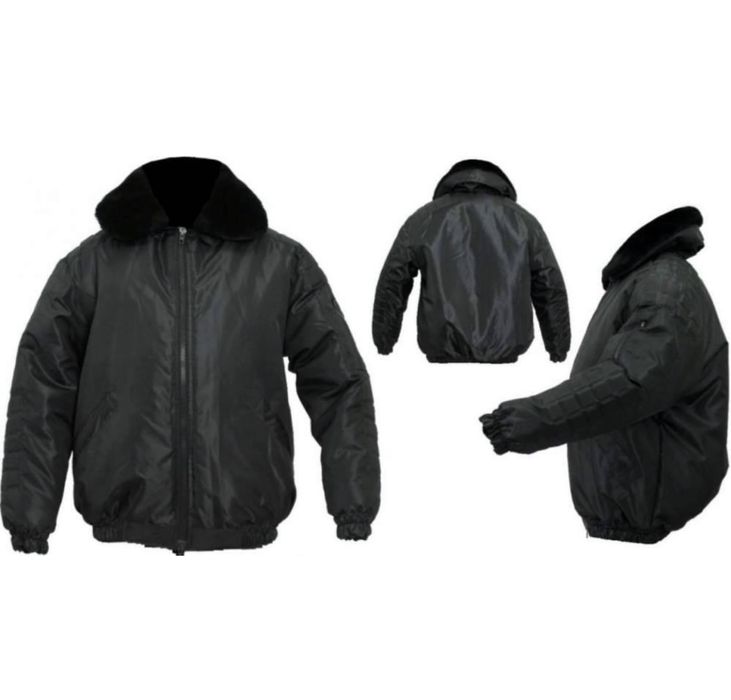 куртка охранника  с меховым воротником