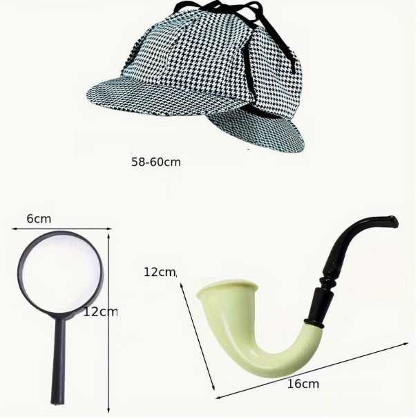 Zestaw Sherlock Holmes detektyw przebranie kostium dziecięcy Nowy