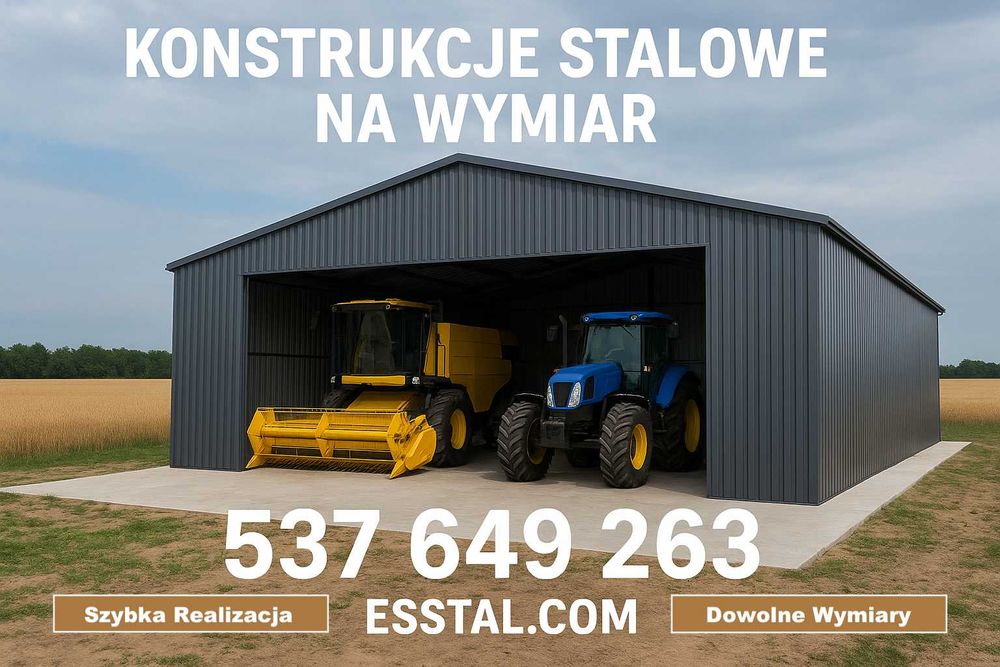 Garaż - OTWARTY  | Wiata | Hala | Garaż Blaszany| Magazyn- ESSTAL-