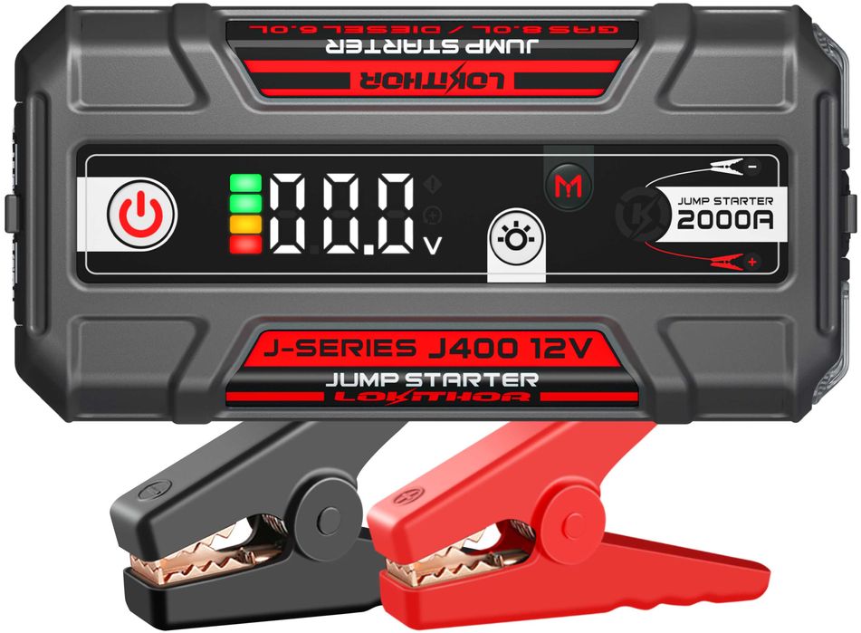 3w1 Jump Starter Booster Rozruch Latarka LED 2000A 12V Lokithor J400