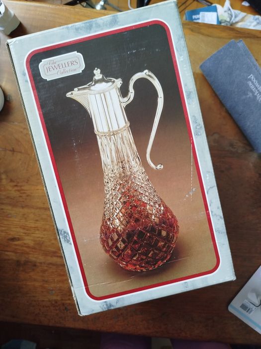 Антикварний вінтажний посріблений декантер графин