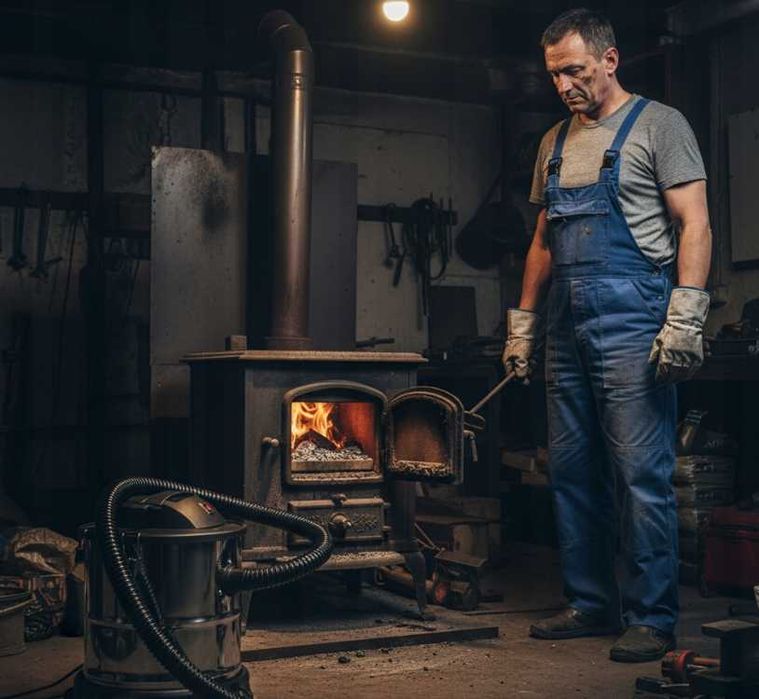 ODKURZACZ Przemysłowy Do Popiołu Pieca Kominka 20L 2200W - WYPRZEDAŻ