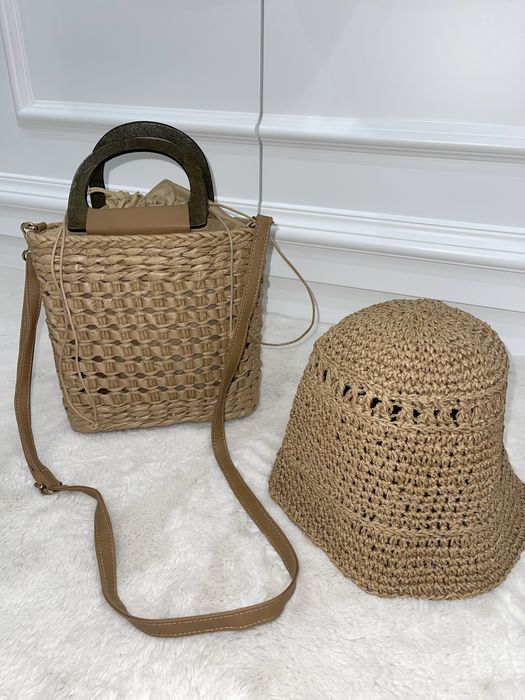Сумка плетена соломʼяна