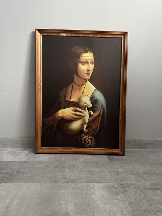 Obraz Dama z łasiczką, z gronostajem replika
