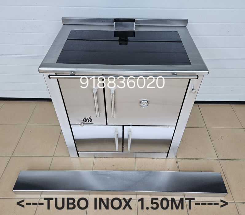 Fogão Lenha INOX Vitroceramica - NOVOS  - Fabricado em Portugal