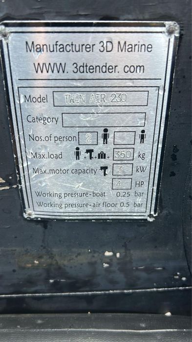 Bote borracha-  Dingy 3.20m