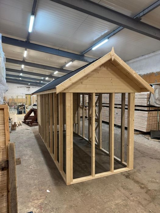 Kurnik z woliera 400x150