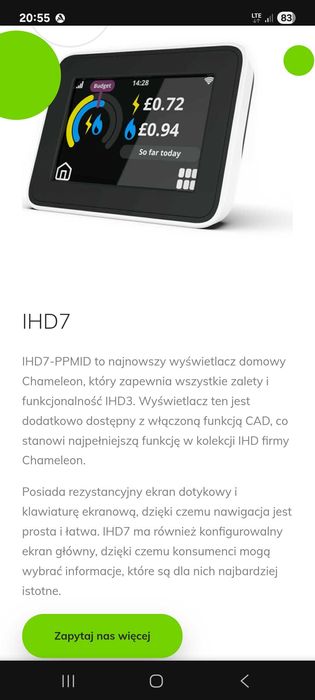 Monitor energii gazu smart