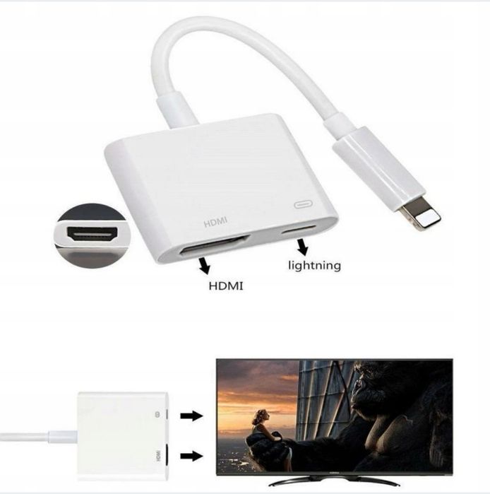 Adapter przejściówka  LIGHTNING HDMI AV iPad iPhone