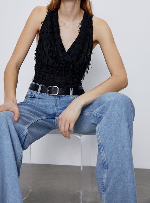 Zara body frędzle  gotyckie gotyck rock impreza l