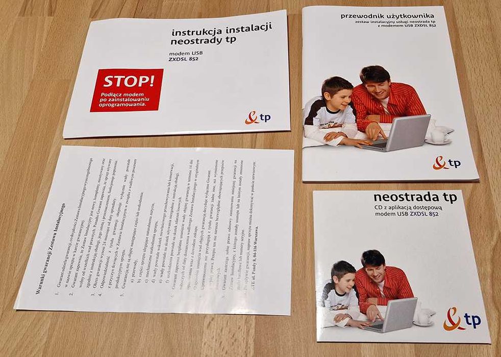 Modem USB ADSL ZXDSL 852 Neostrada TP zestaw