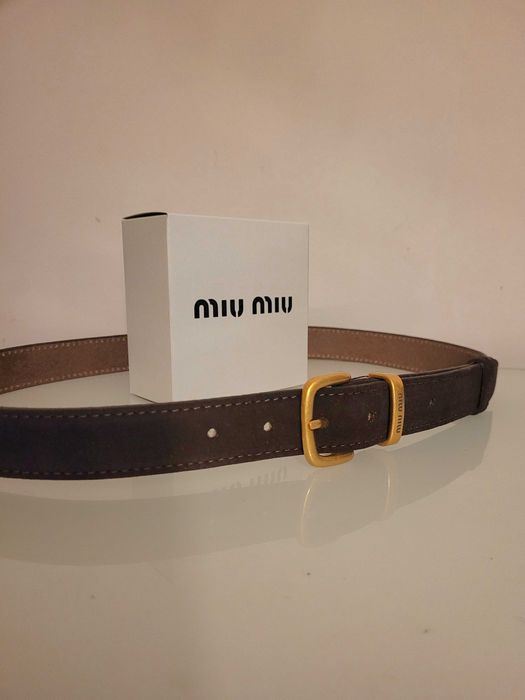 Brązowy zamszowy pasek 115 cm