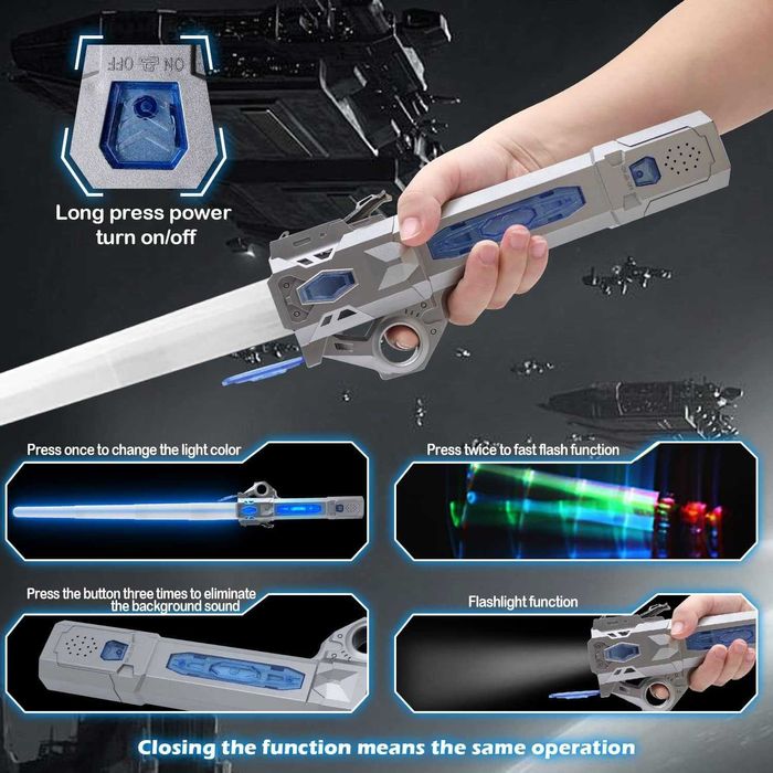 Miecz świetlny Toys plastik wbudowany akumulator