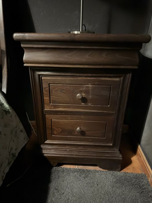 Mobilia de quarto de casal de madeira de carvalho