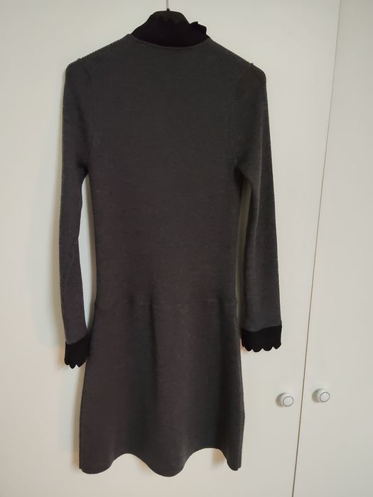 Lindo Vestido Cinzento de Lã Marca Sonia Rykiel