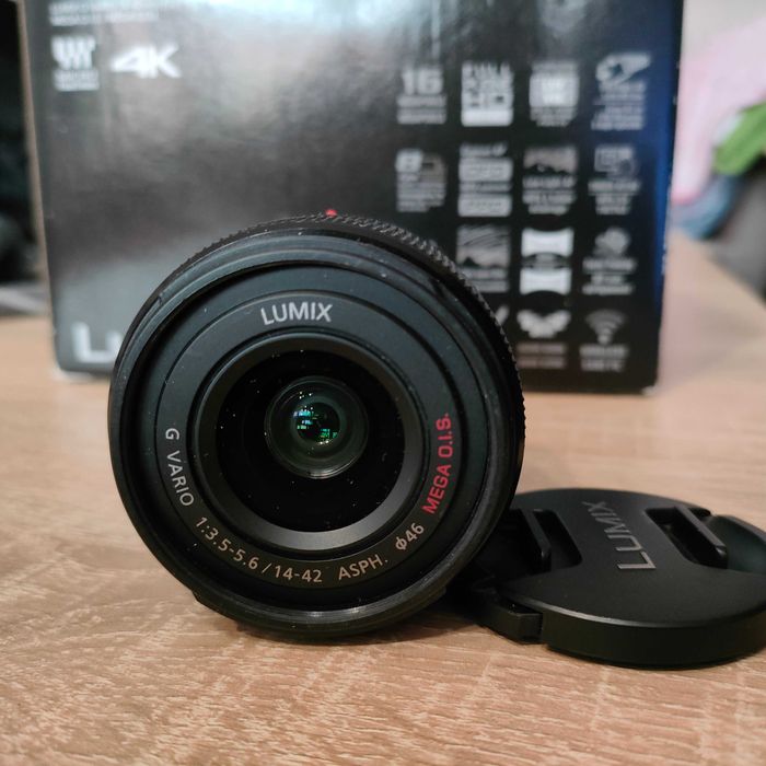 Panasonic Lumix DMC-G7 + Obiektyw H-FS1442A 14–42mm + Torba